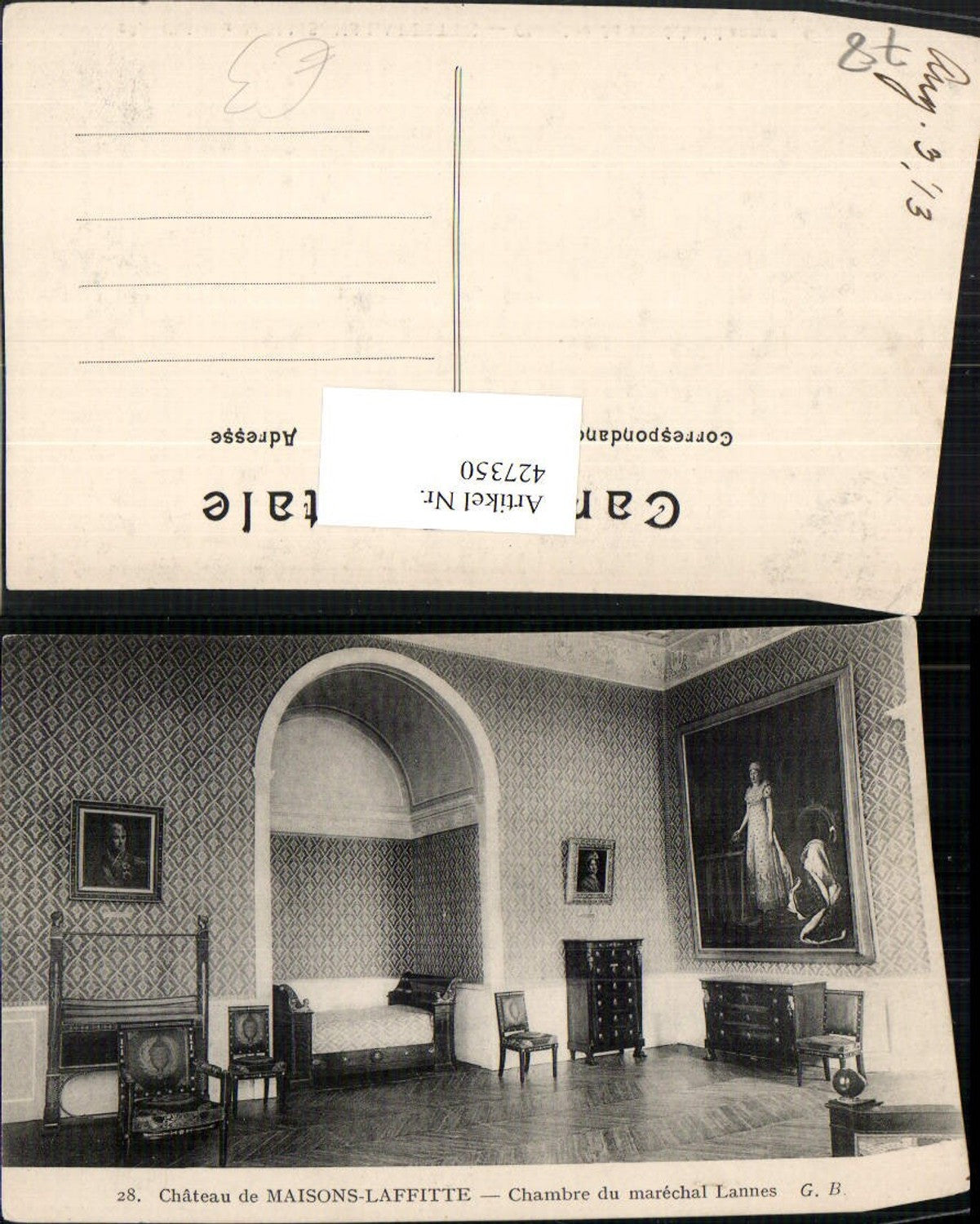 427350,Ile-de-France Yvelines Maisons-Laffitte Chateau Chambre Schlafzimmer