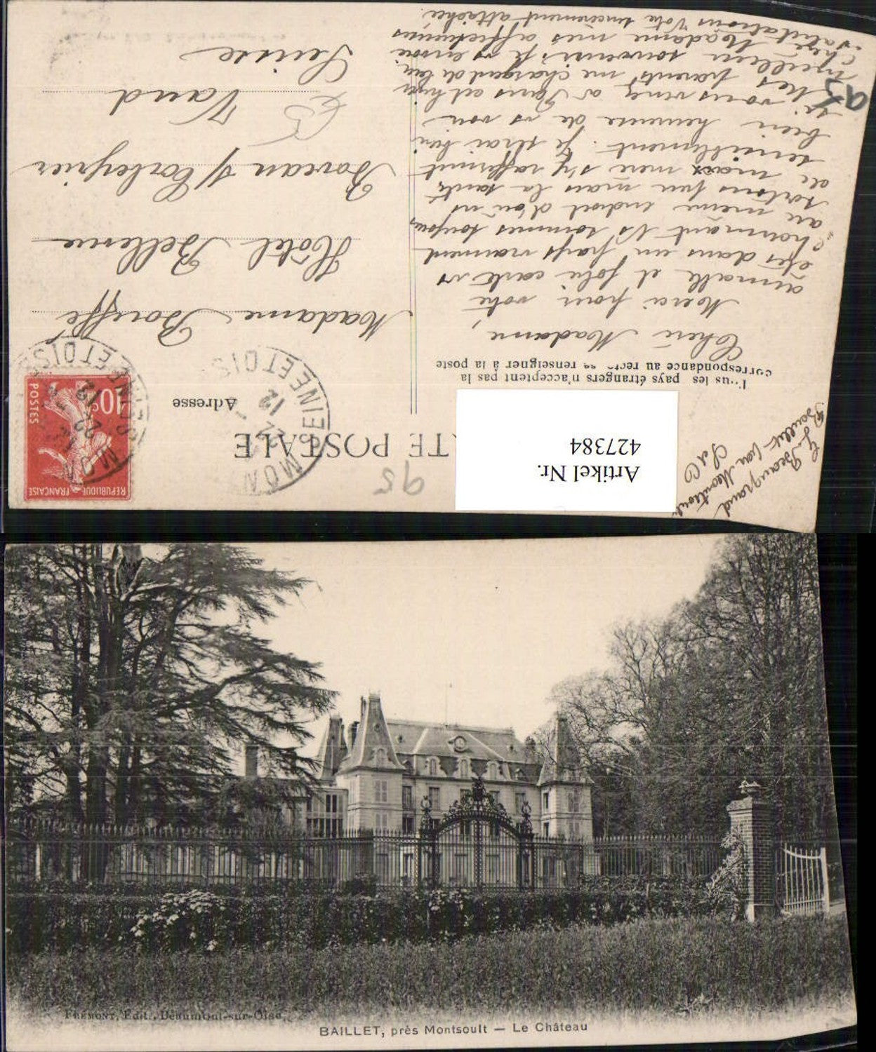 427384,Ile-de-France Val-Oise Baillet pres Montsoult Le Chateau Schloss