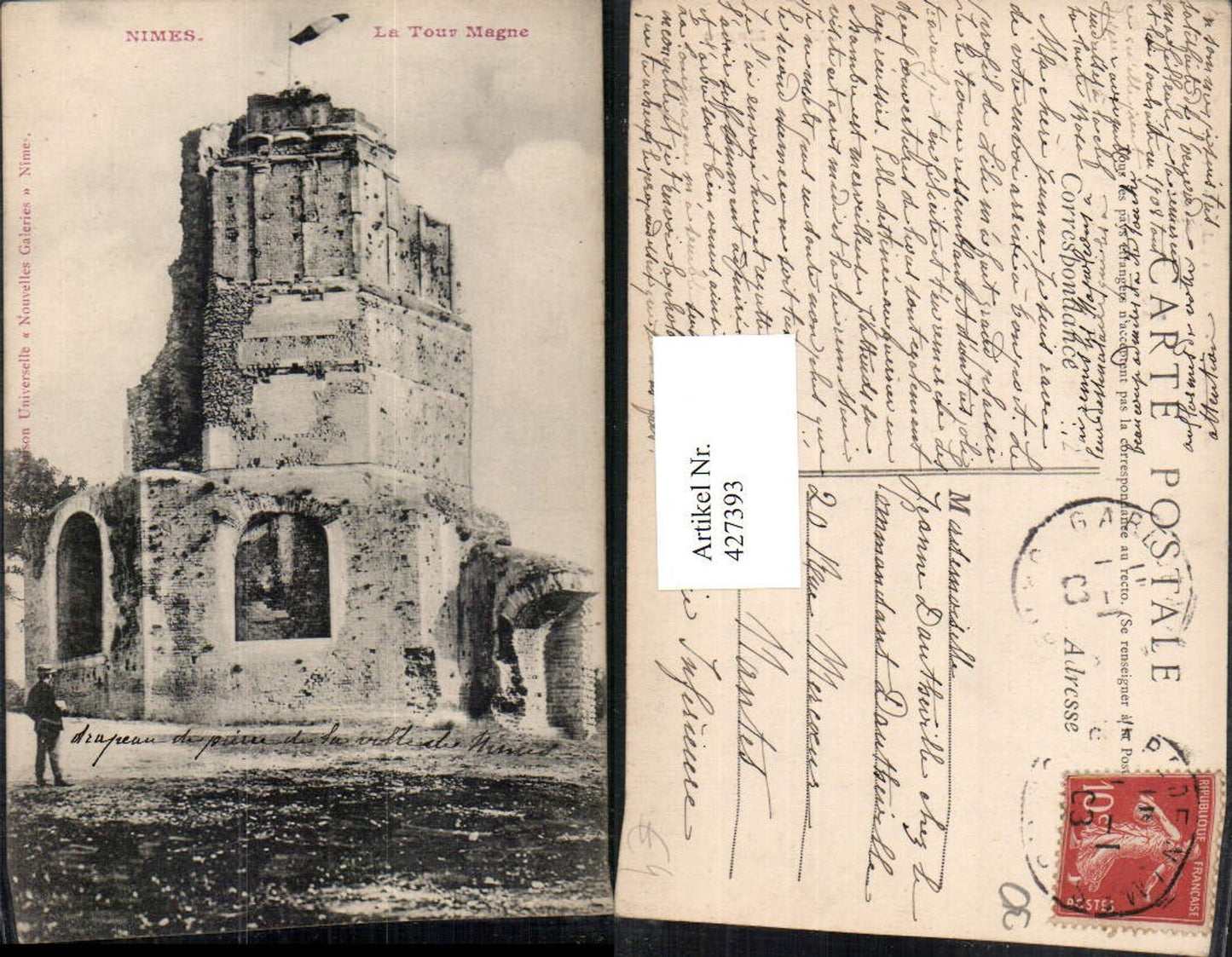 427393,Languedoc-Roussillon Gard Nimes La Tour Magne Turm