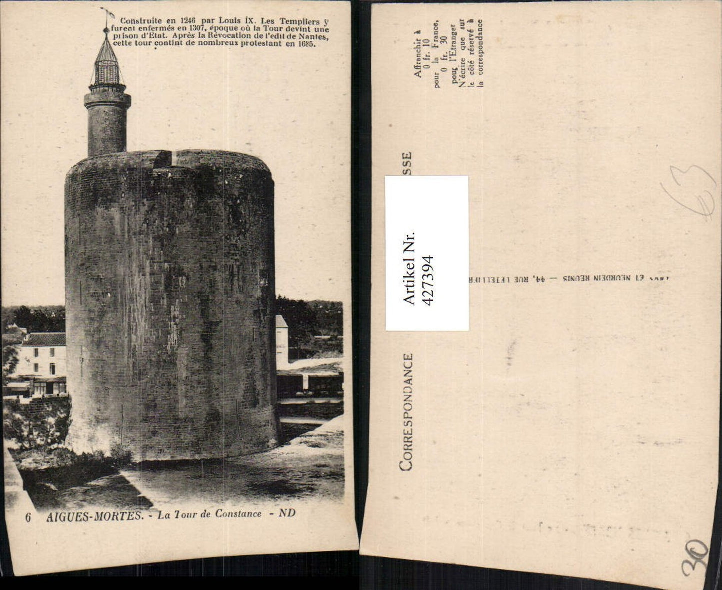 427394,Languedoc-Roussillon Gard Aigues-Mortes La Tour de Constance Turm