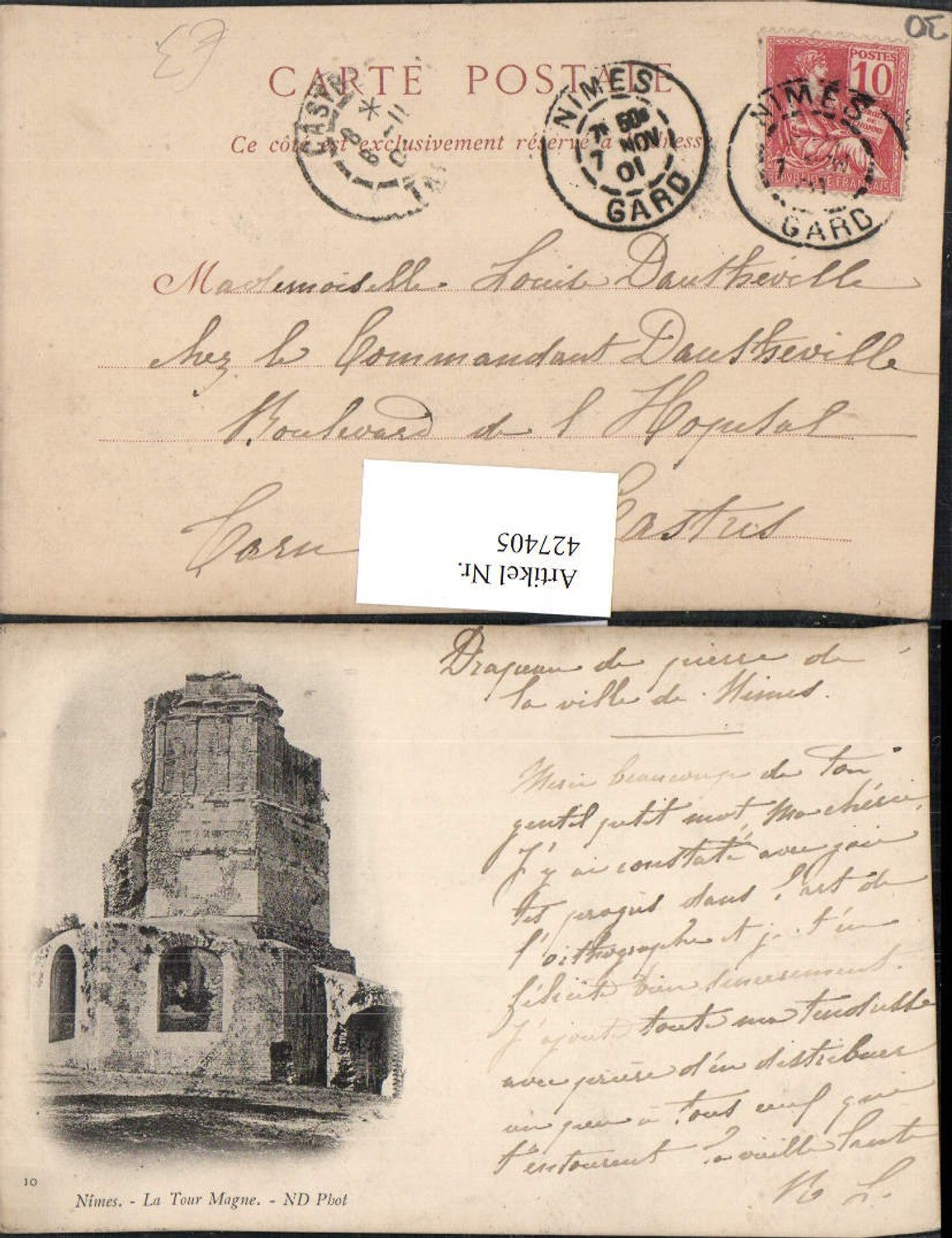 427405,Languedoc-Roussillon Gard Nimes La Tour Magne Turm