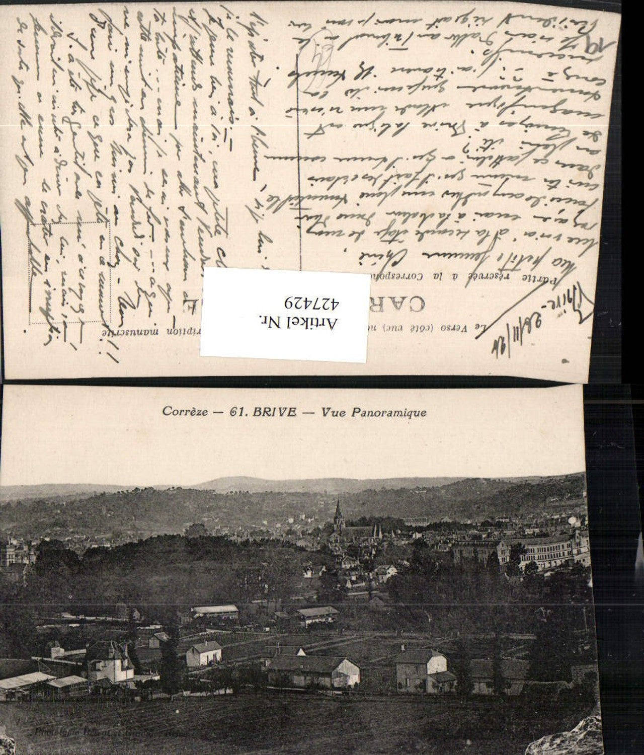 427429,Limousin Correze Brive Vue Panoramique Totale