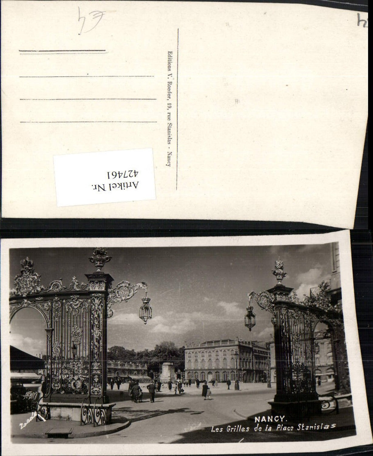 427461,Lothringen Meurthe-et-Moselle Nancy Les Grilles de la Place Stanislas Tor Platz