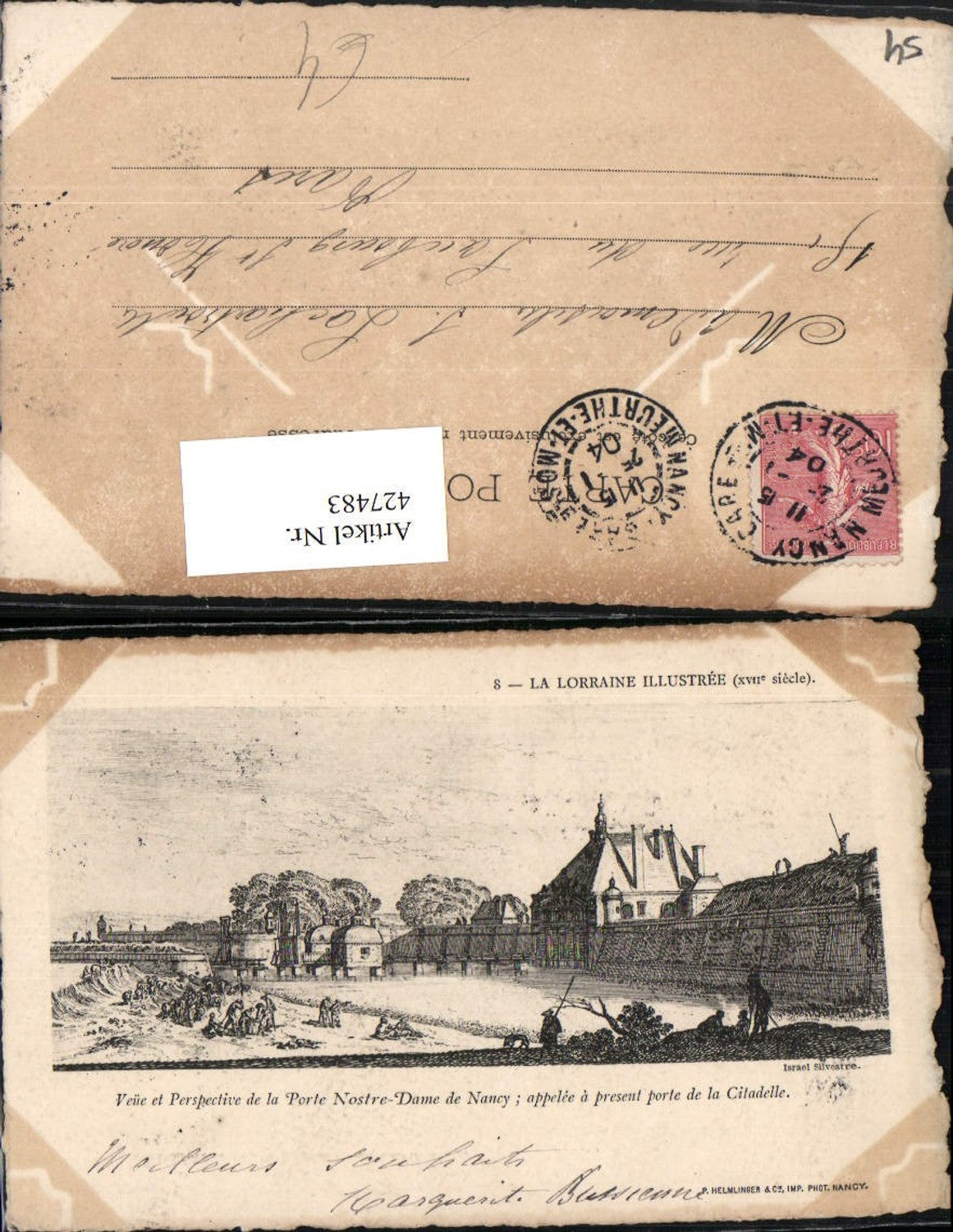 427483,Künstler AK Lothringen Meurthe-et-Moselle Nancy Porte Nostre-Dame