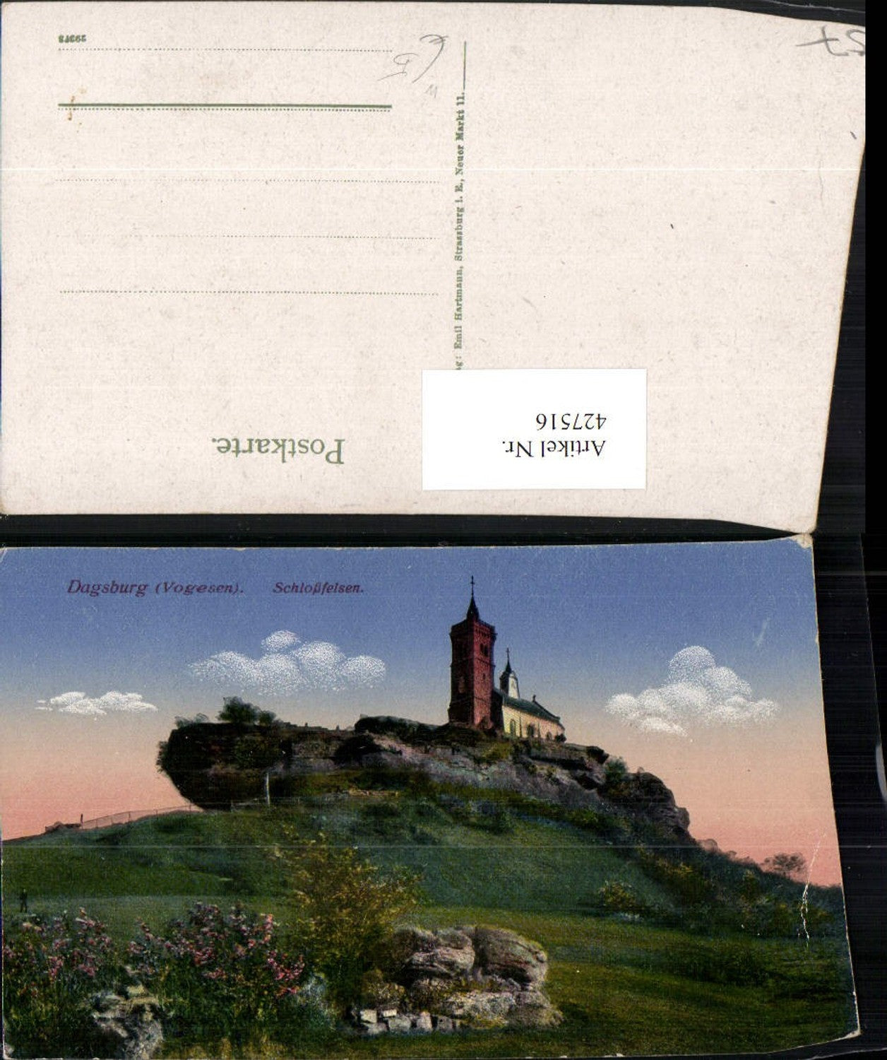 427516,Lothringen Moselle Dagsburg Schlossfelsen Kirche