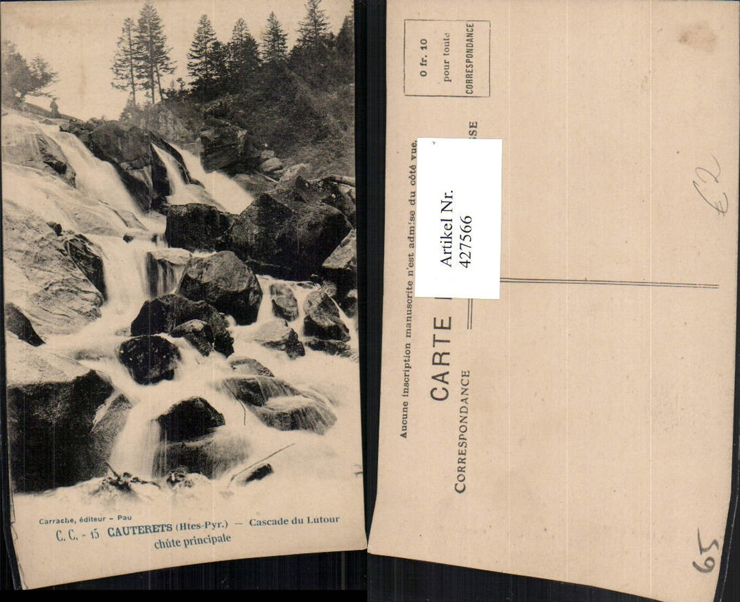427566,Midi-Pyrenees Hautes-Pyrenees Cauterets Cascade du Lutour Wasserfall