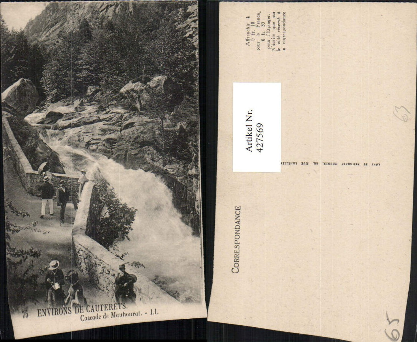 427569,Midi-Pyrenees Hautes-Pyrenees Cauterets Cascade de Mauhourat Wasserfall