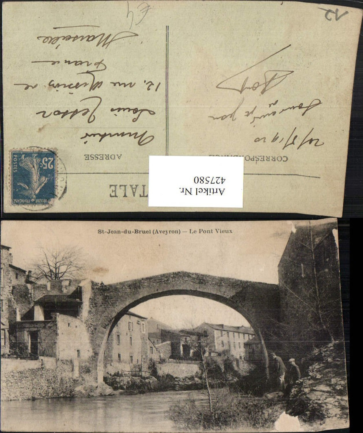 427580,Midi-Pyrenees Aveyron St-Jean-du-Bruel Pont Vieux Brücke