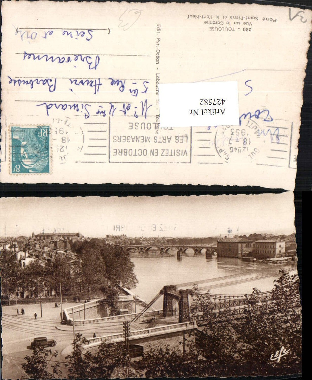 427582,Midi-Pyrenees Haute-Garonne Toulouse Pont Saint-Pierre et le Pont-Neuf Brücken