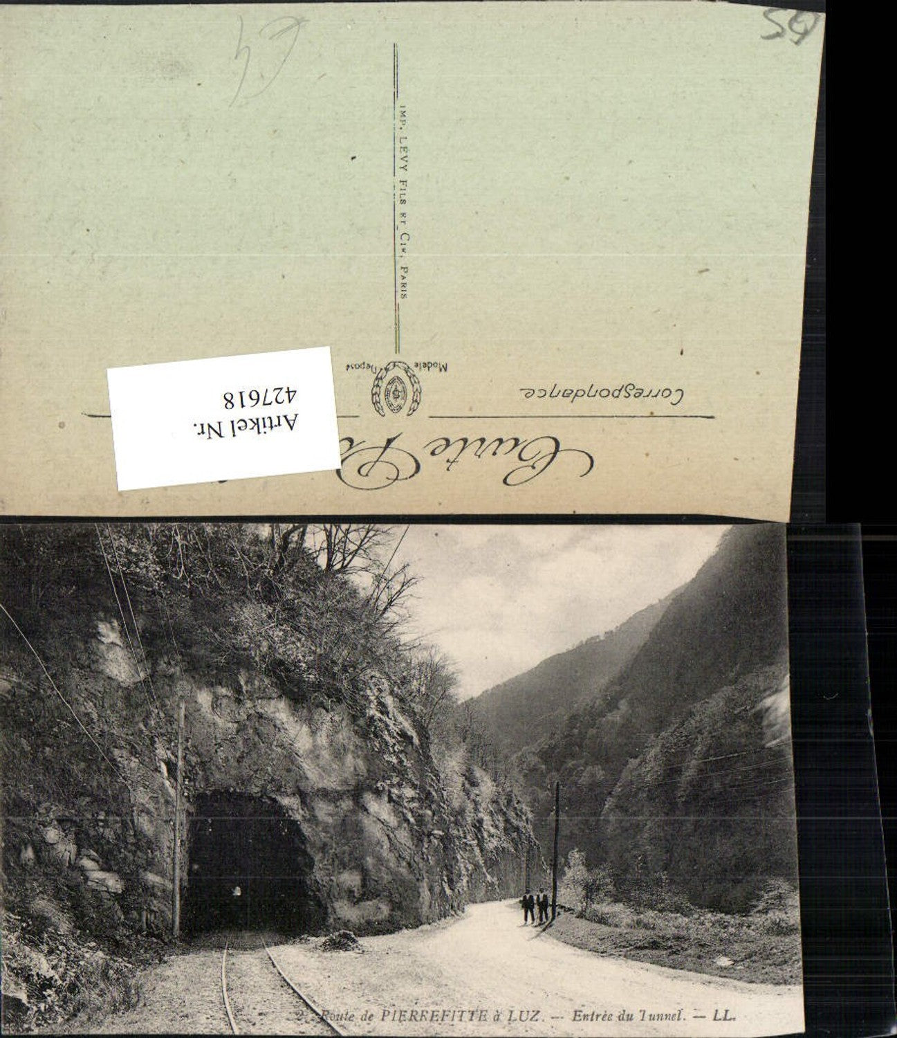 427618,Midi-Pyrenees Hautes-Pyrenees Route de Pierrefitte a Luz Entree du Tunnel