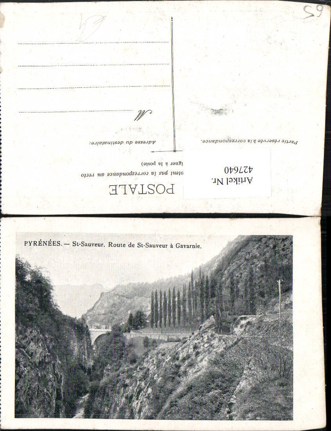 427640,Midi-Pyrenees Hautes-Pyrenees St-Sauveur Route de St-Sauvuer a Gavarnie Brücke