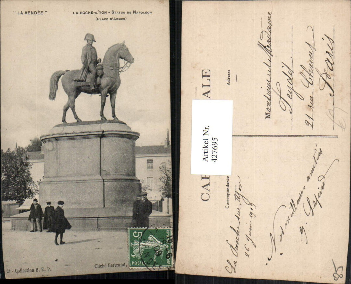 427695,Pays de la Loire Vendee La Roche-sur-Yon Statue de Napoleon Denkmal