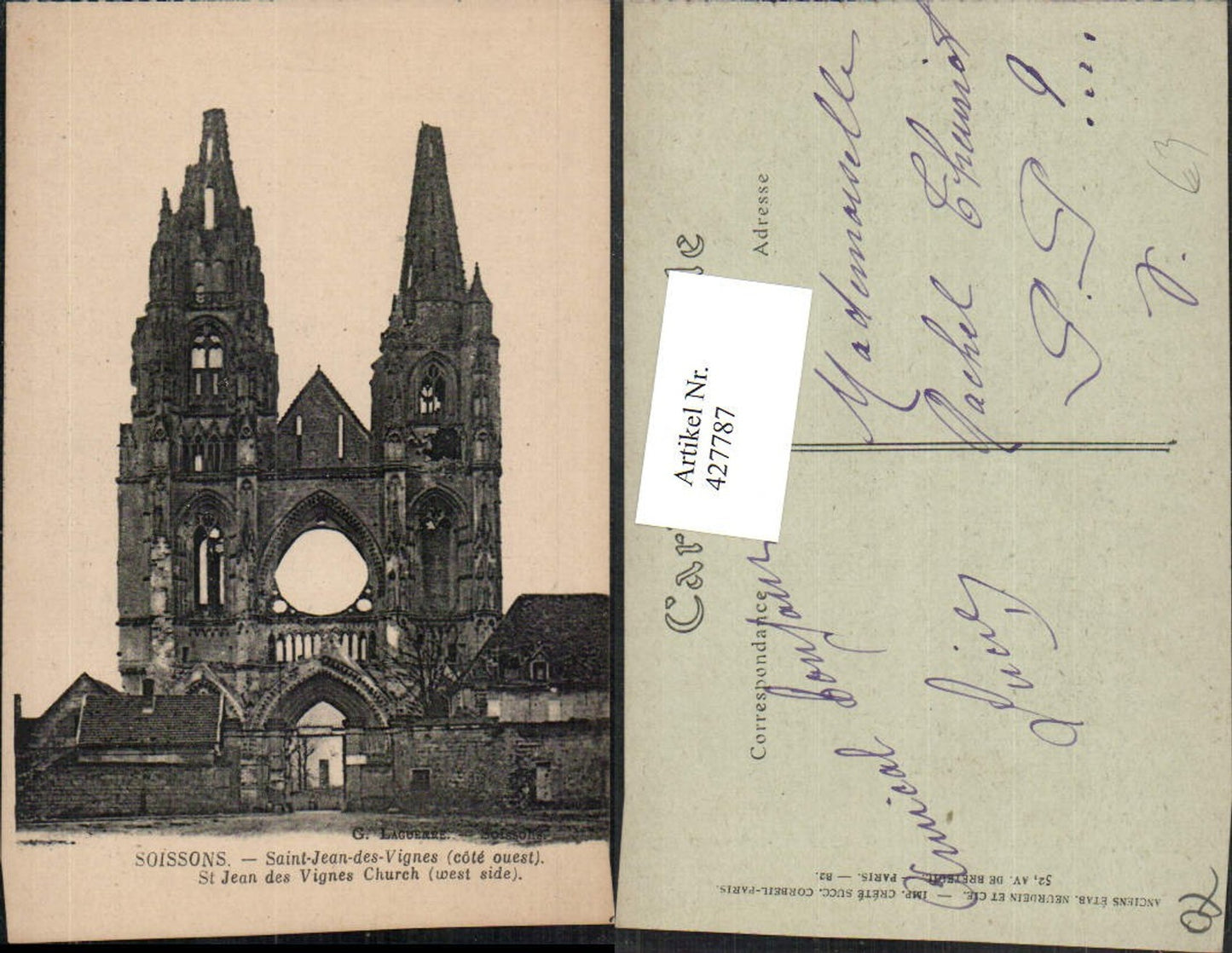 427787,Picardie Aisne Soissons Saint-Jean-des-Vignes Kirche