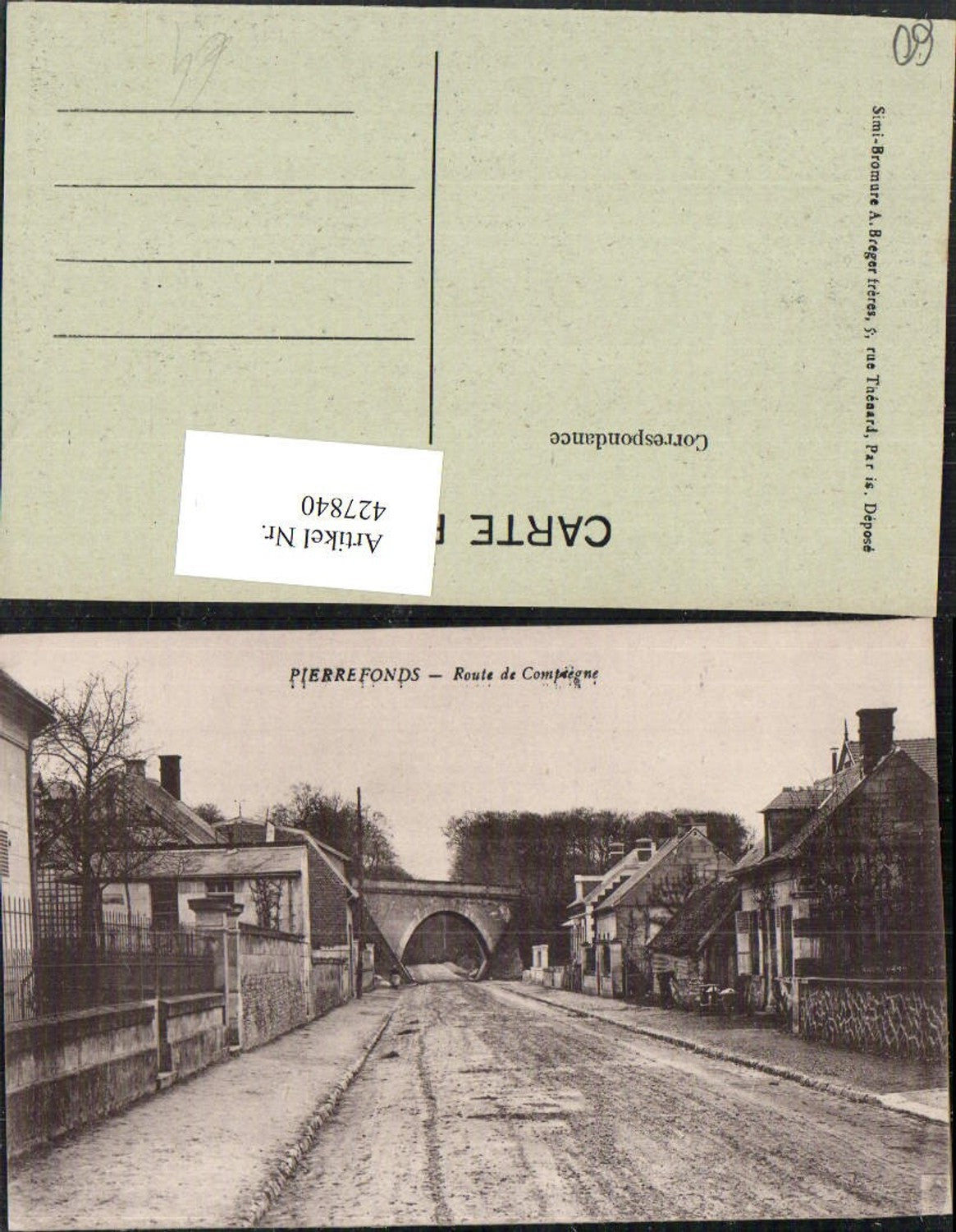 427840,Picardie Oise Pierrefonds Route de Compiegne Straßenansicht
