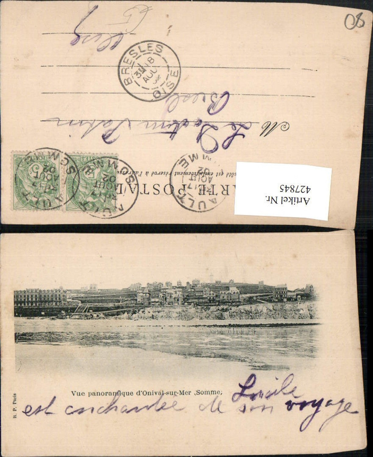 427845,Picardie Somme Onival-sur-Mer Vue panoramique Teilansicht