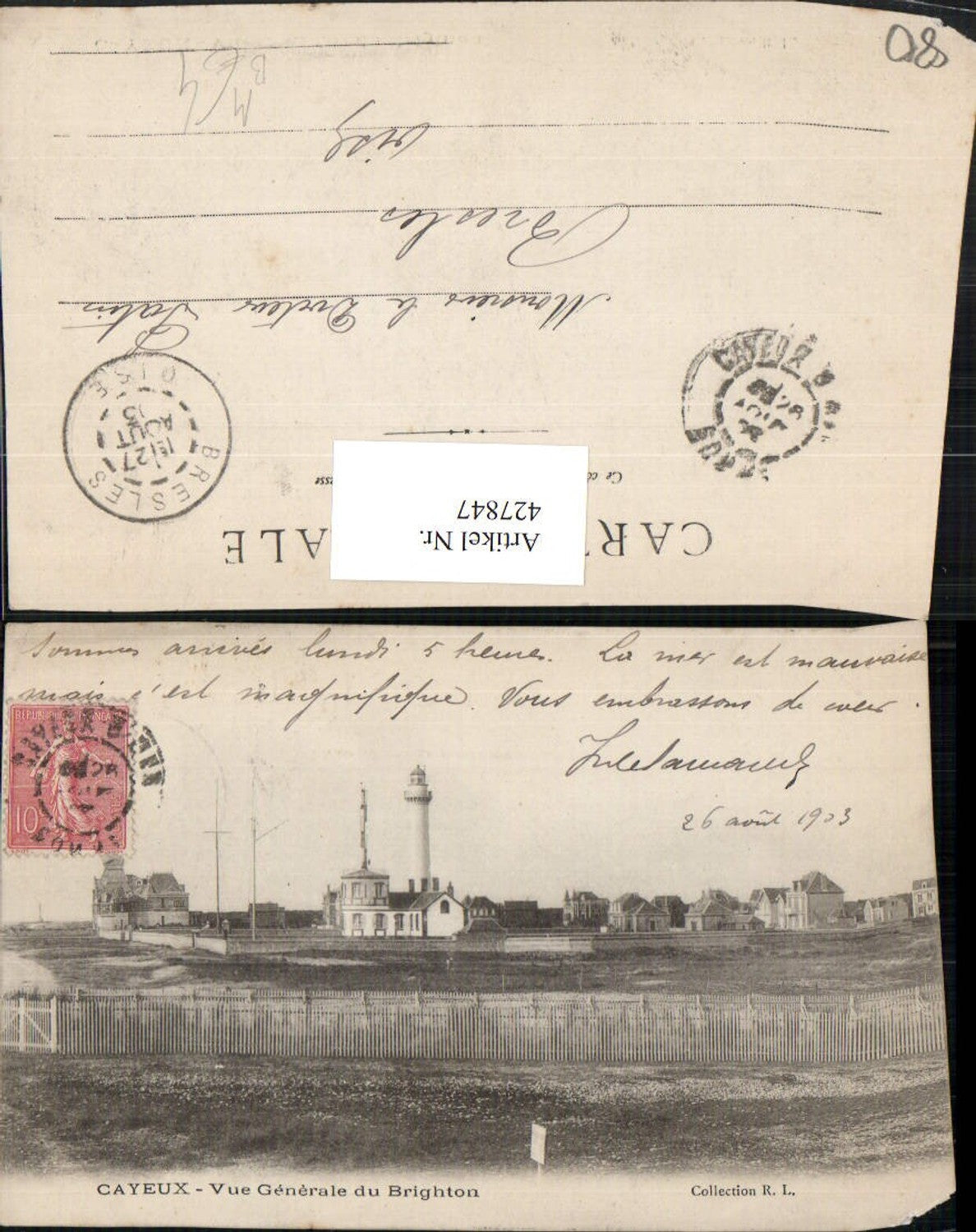 427847,Picardie Somme Cayeux Vue Generale du Brighton Leuchtturm