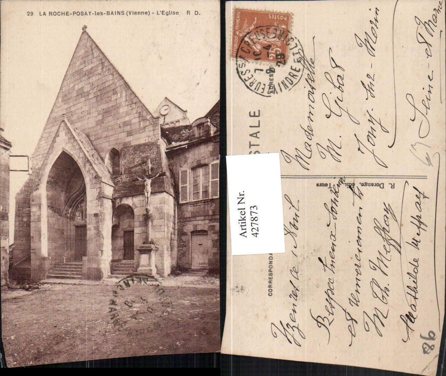 427873,Poitou-Charentes Vienne La Roche-Posay-les-Bains L'Eglise Kirche