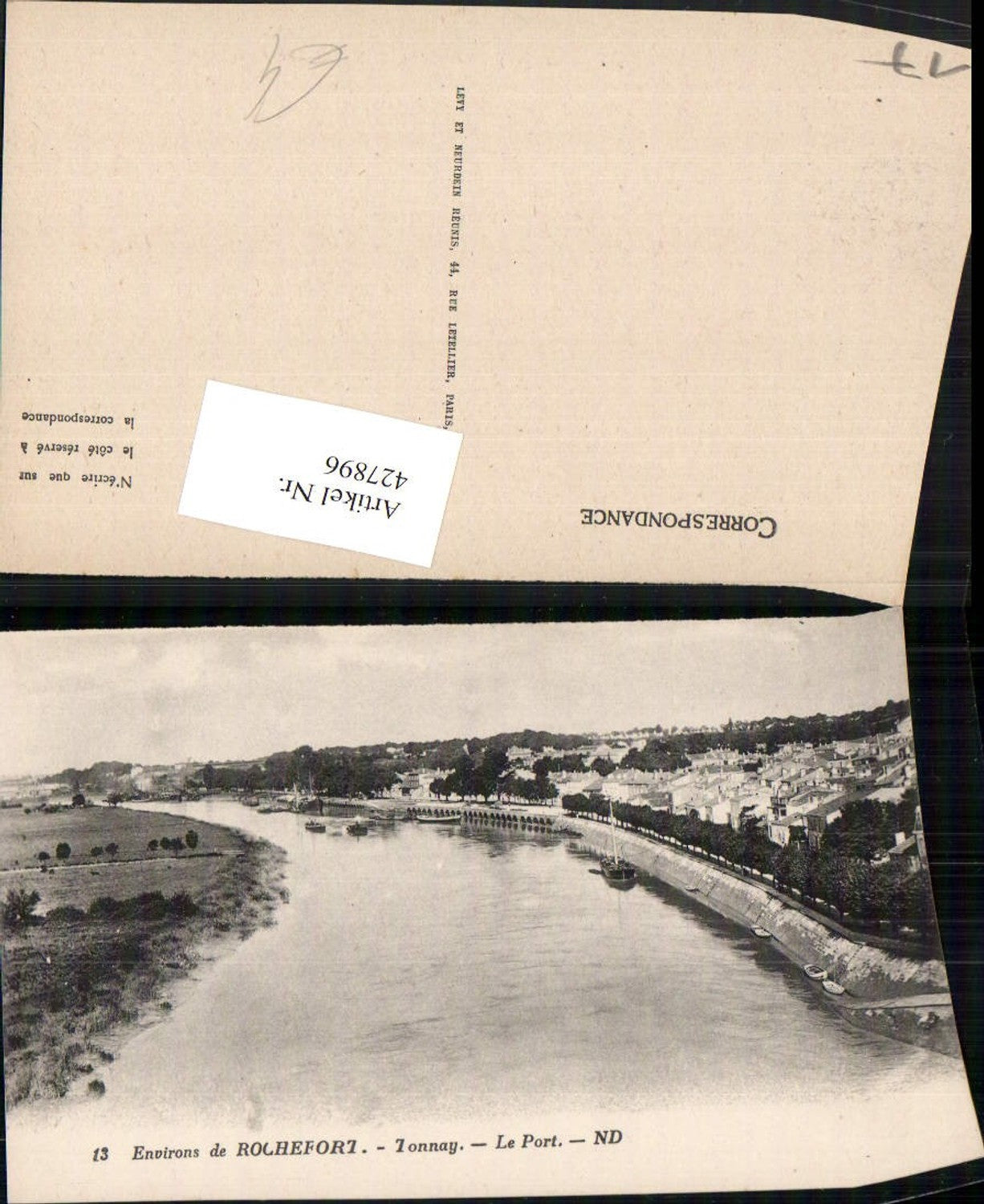 427896,Poitou-Charentes Charente-Maritime Rochefort Tonnay Le Port Teilansicht Hafen