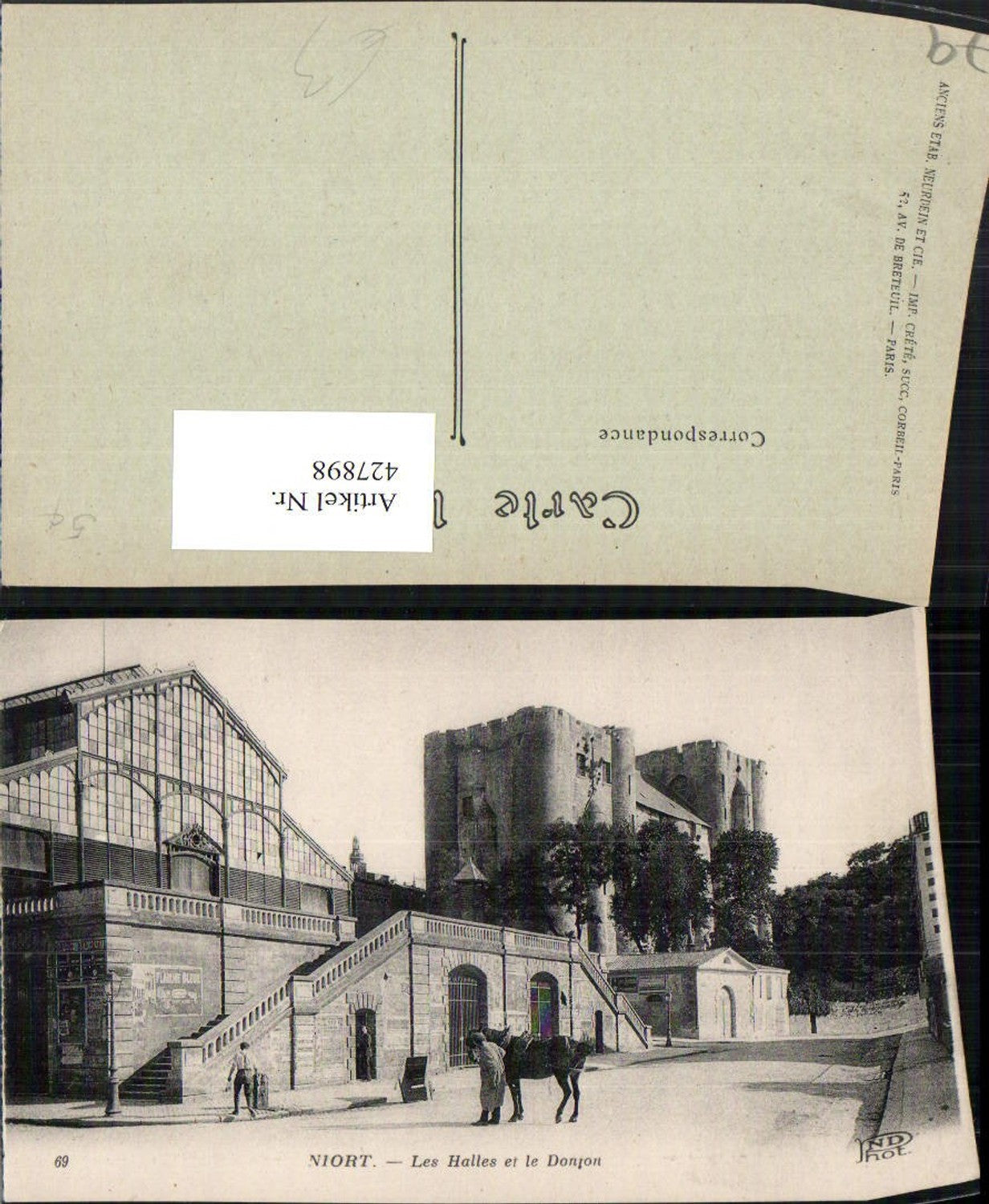 427898,Poitou-Charentes Deux-Sevres Niort Les Halles et le Donjon Verlies Turm
