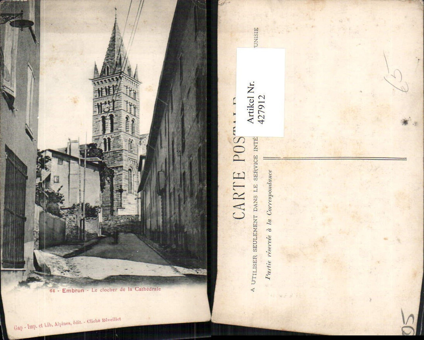 427912,Provence-Alpes-Cote-Azur Hautes-Alpes Embrun Le clocher de la Cathedrale Kirche Turm