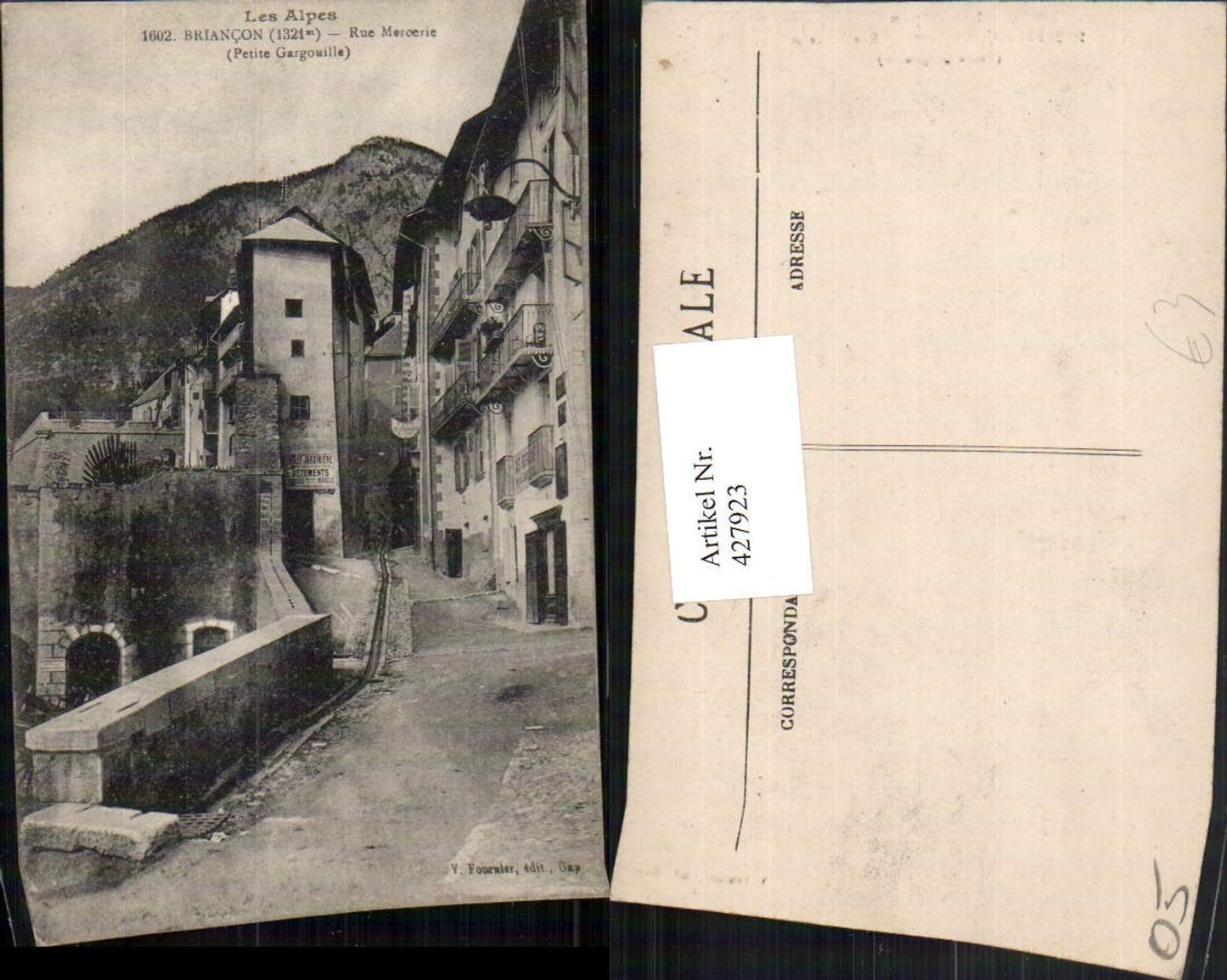 427923,Provence-Alpes-Cote-Azur Hautes-Alpes Briancon Rue Mercerie Gasse