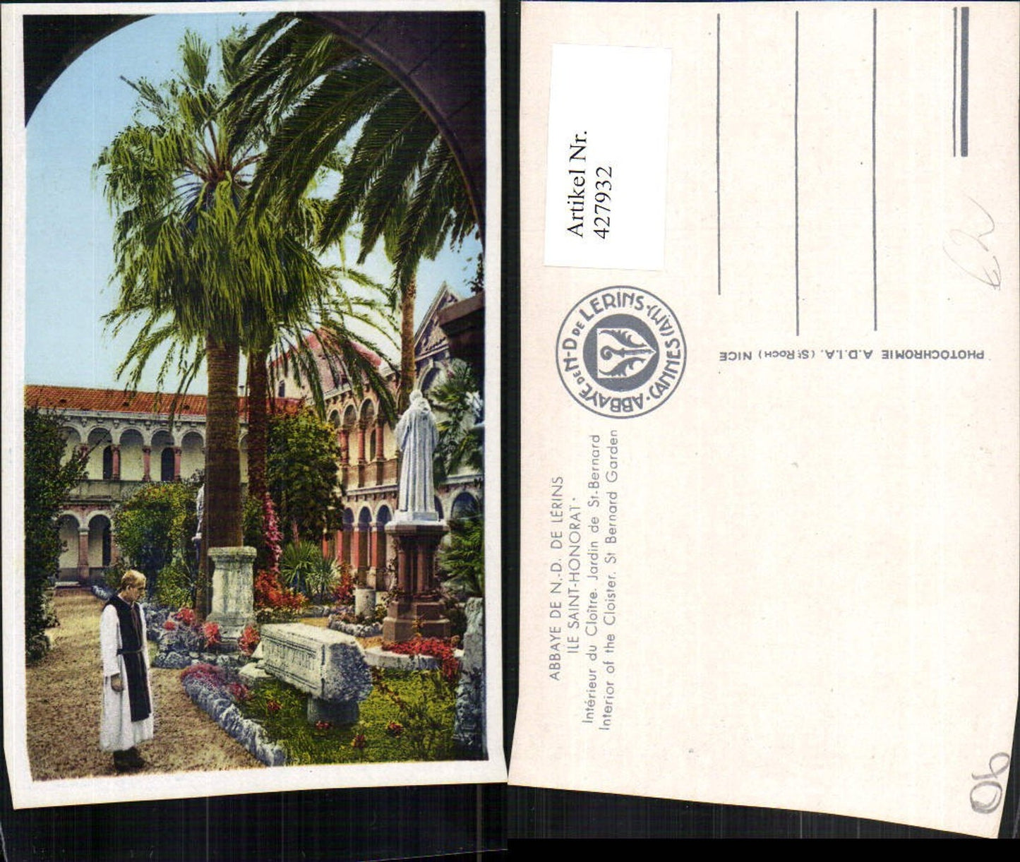 427932,Provence-Alpes-Cote-Azur Alpes-Maritimes Ile Saint-Honorat Abbaye de Lerins Kloster