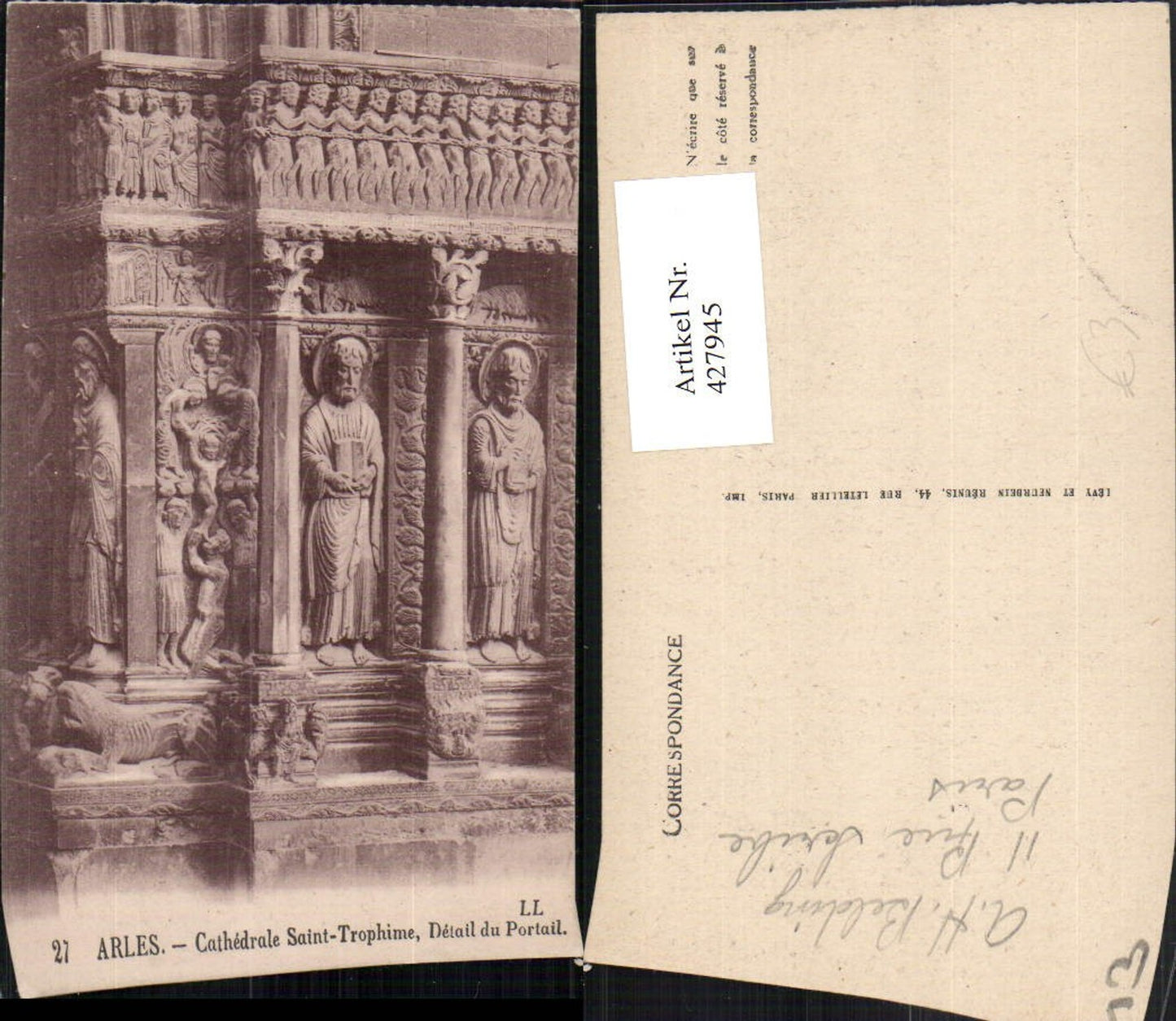 427945,Provence-Alpes-Cote-Azur Bouches-de-Rhone Arles Cathedrale Saint-Trophime Relief