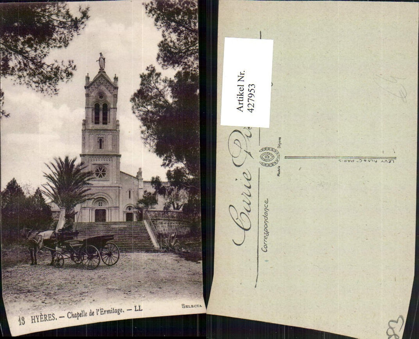 427953,Provence-Alpes-Cote-Azur Var Hyeres Chapelle de l'Ermitage Kapelle Kutsche