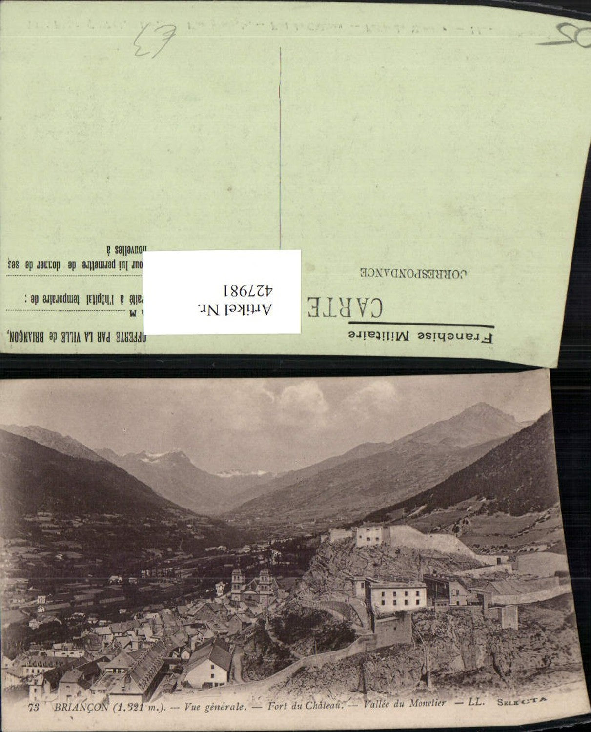 427981,Provence-Alpes-Cote-Azur Hautes-Alpes Briancon Vue generale Fort u Chateau Totale