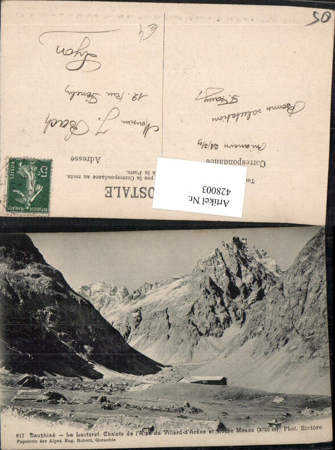 428003,Provence-Alpes-Cote-Azur Hautes-Alpes Le Lautaret Chalets de l'Alpe Bergkulisse