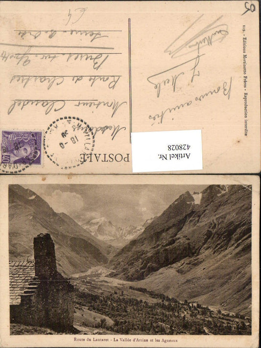 428028,Provence-Alpes-Cote-Azur Hautes-Alpes Route du Lautaret Vallee Arsine Bergkulisse