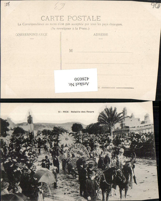 428030,Provence-Alpes-Cote-Azur Alpes-Maritimes Nice Nizza Bataille des fleurs Parade