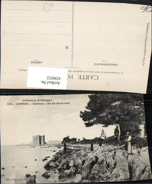 428052,Provence-Alpes-Cote-Azur Alpes-Maritimes Cannes Ile-St-Honorat Chateau Schloss Küste