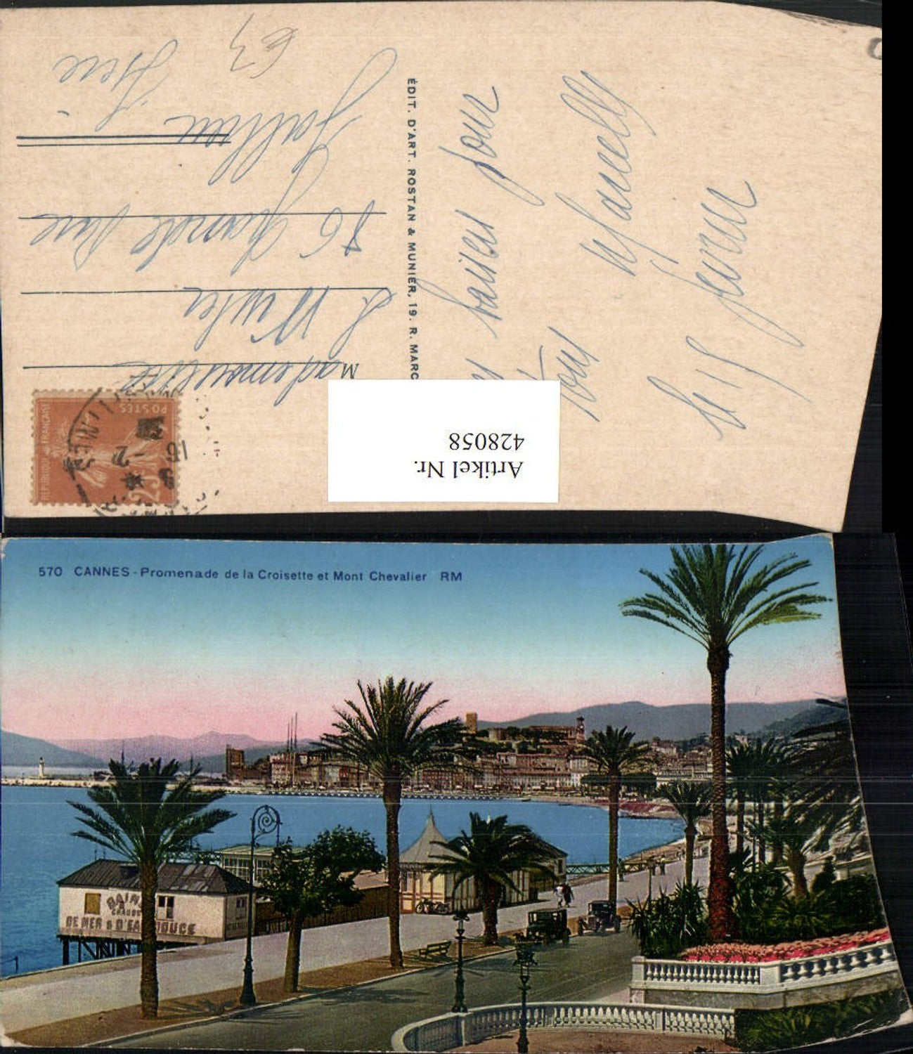 428058,Provence-Alpes-Cote-Azur Alpes-Maritimes Cannes Promenade Croisette et Mont Chevalier