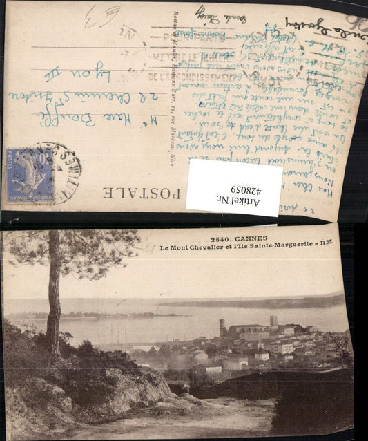 428059,Provence-Alpes-Cote-Azur Alpes-Maritimes Cannes Mont Chevalier et Ile-Sainte-Marguerite