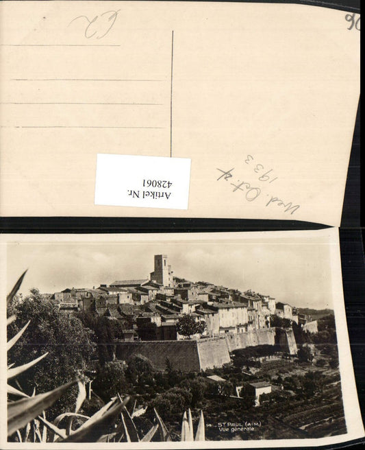 428061,Provence-Alpes-Cote-Azur Alpes-Maritimes St. Paul Vue generale Totale