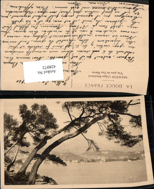 428072,Provence-Alpes-Cote-Azur Alpes-Maritimes Menton Vue prise du Cap Martin Teilansicht