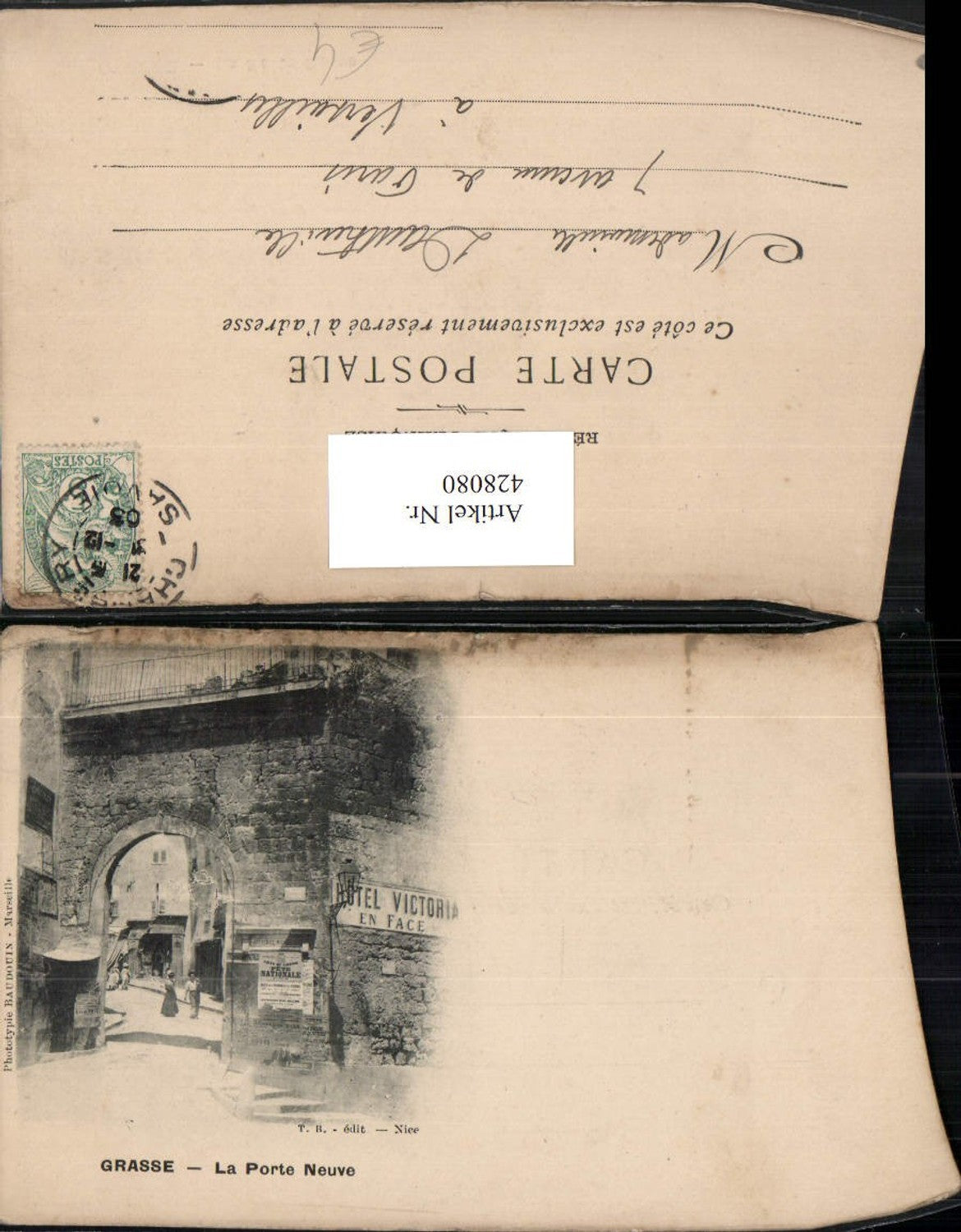 428080,Provence-Alpes-Cote-Azur Alpes-Maritimes Grasse La Porte Neuve Tor Gasse