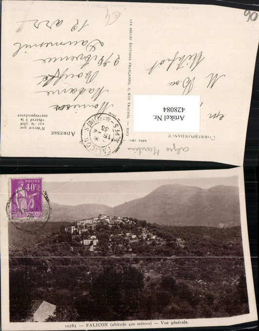 428084,Provence-Alpes-Cote-Azur Alpes-Maritimes Falicon Vue generale Totale