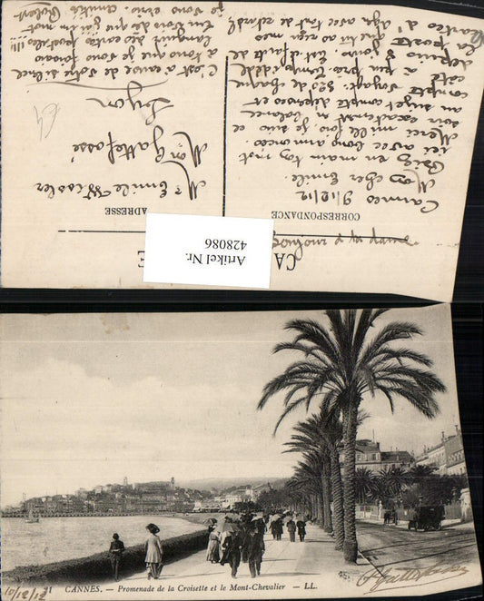 428086,Provence-Alpes-Cote-Azur Alpes-Maritimes Cannes Promenade Croisette et Mont Chevalier