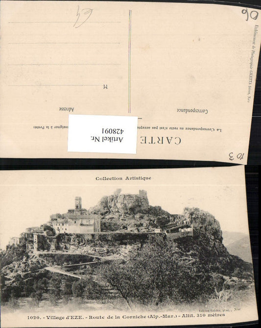 428091,Provence-Alpes-Cote-Azur Alpes-Maritimes Village d'Eze Teilansicht
