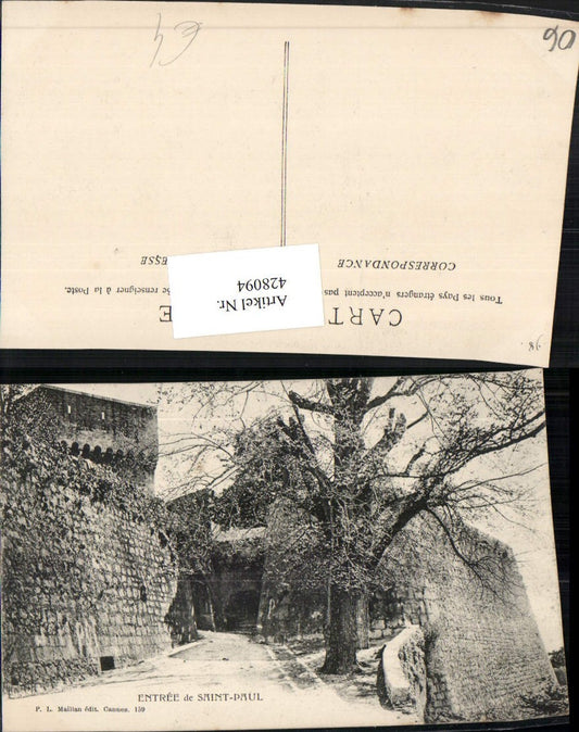 428094,Provence-Alpes-Cote-Azur Alpes-Maritimes Entree de Saint-Paul Straße