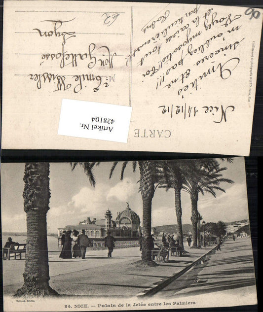 428104,Provence-Alpes-Cote-Azur Alpes Maritimes Nice Nizza Palais de la Jetee Seebrücke