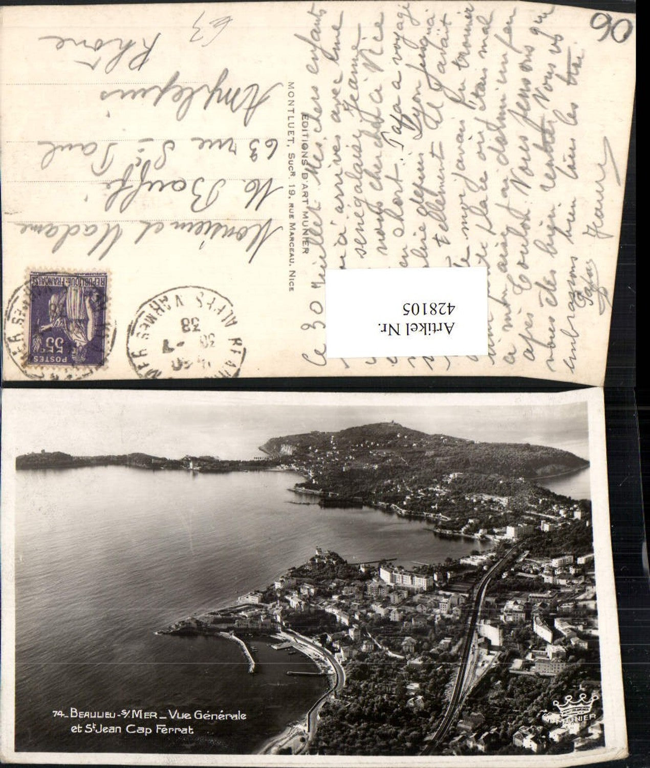 428105,Provence-Alpes-Cote-Azur Alpes Maritimes Beaulieu-sur-Mer Vue Generale Totale