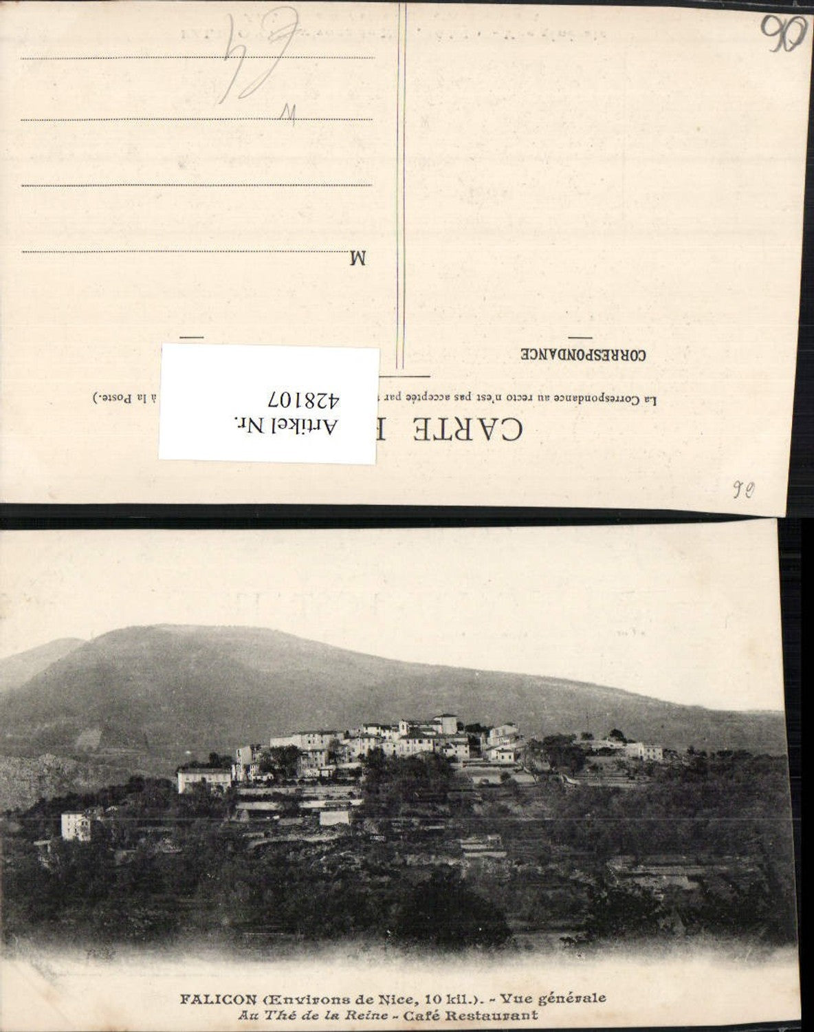 428107,Provence-Alpes-Cote-Azur Alpes Maritimes Nice Nizza Falicon Vue generale Totale