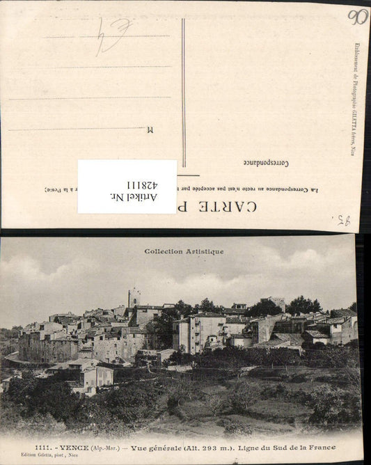 428111,Provence-Alpes-Cote-Azur Alpes Maritimes Vence Vue generale Totale