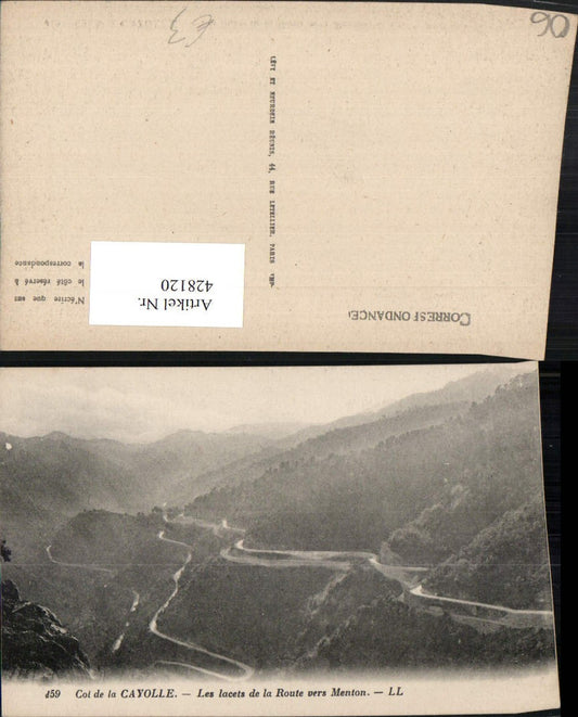 428120,Provence-Alpes-Cote-Azur Alpes Maritimes Col de la Cayolle Straße Bergkulisse