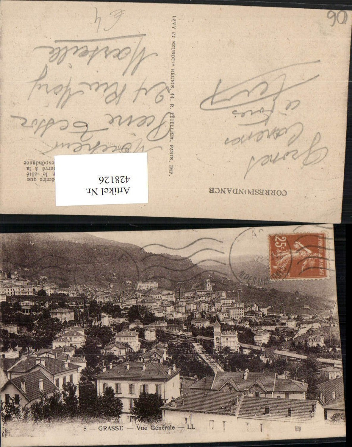 428126,Provence-Alpes-Cote-Azur Alpes Maritimes Grasse Vue Generale Totale