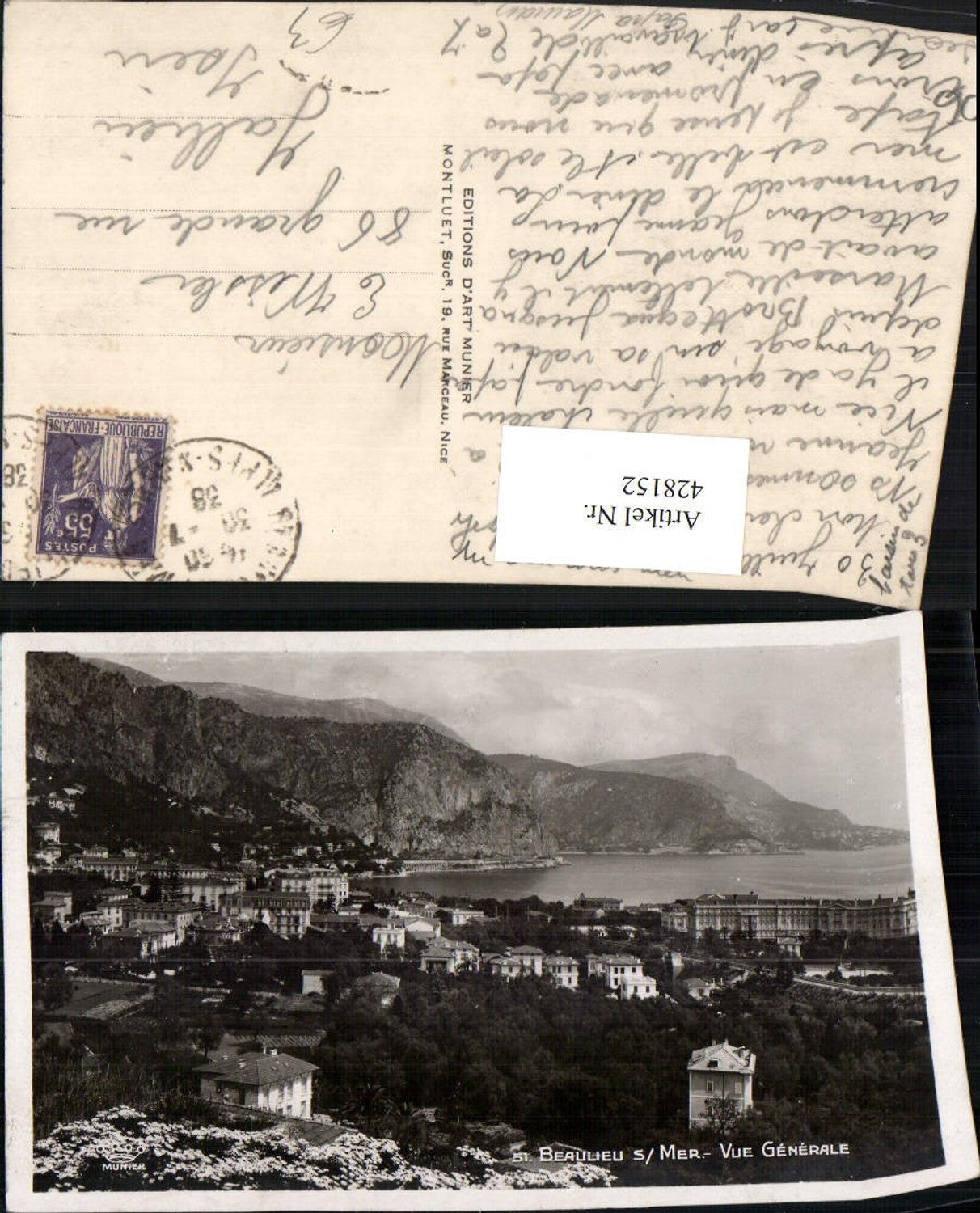 428152,Provence-Alpes-Cote-Azur Alpes Maritimes Beaulieu-sur-Mer Vue Generale Totale