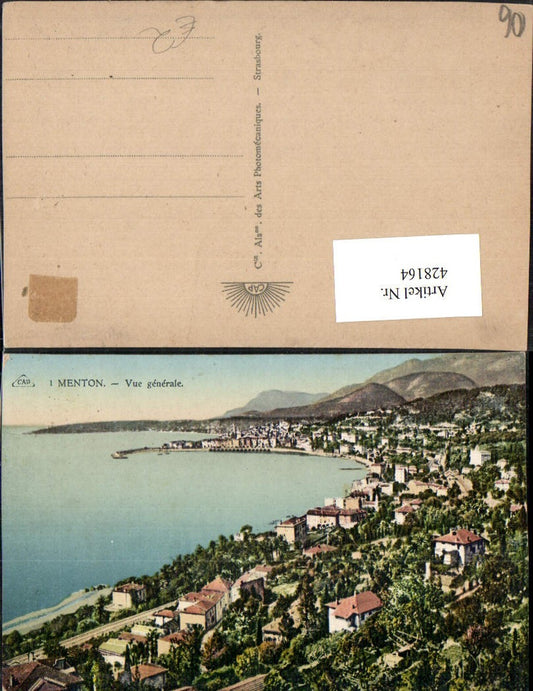 428164,Provence-Alpes-Cote-Azur Alpes Maritimes Menton Vue generale Totale